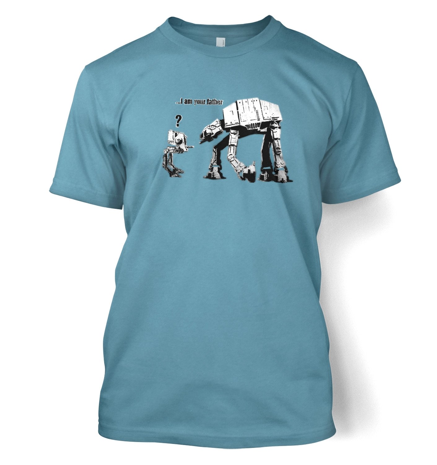 Banksy By Big Mouth Men's Stone Blue Banksy I Am Your Father T-Shirt - Large (42/44")
