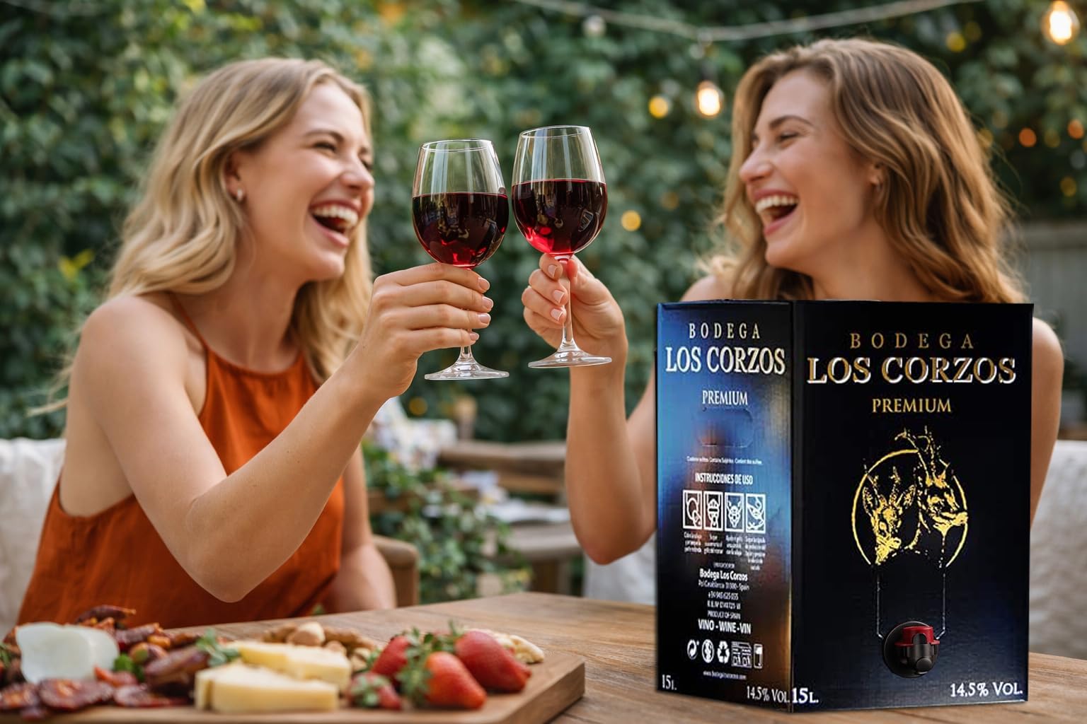 Bag in Box 15L Vino Tinto PREMIUM (Equivalente a 20 Botellas de 750 ml) vino tinto con grifo y asa incorporada con la máxima calidad de Bodega Los Corzos