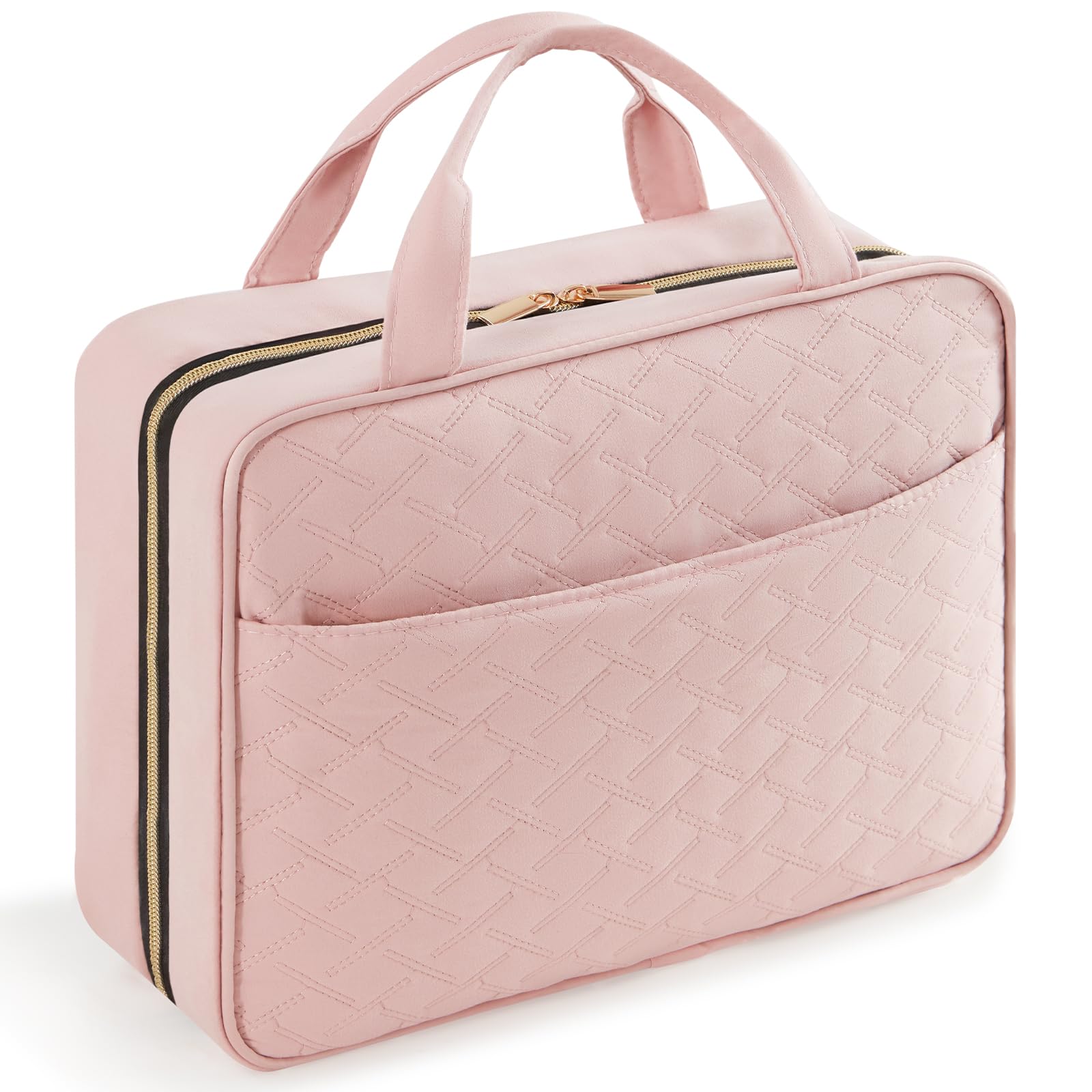 Lifewit Reise Kulturbeutel Damen, große Reise Kosmetiktasche Kulturtasche zum Aufhängen Organizer für Frauen, transparente Schminktasche mit hängendem Haken für Behälter, Groß,Pink
