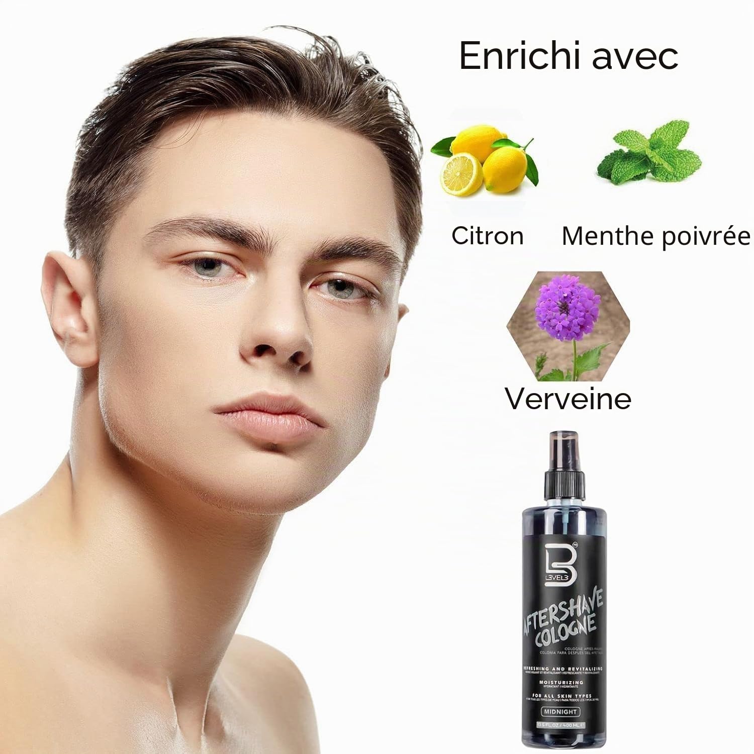 L3VEL3 After Shave Spray Cologne Midnight 400ml