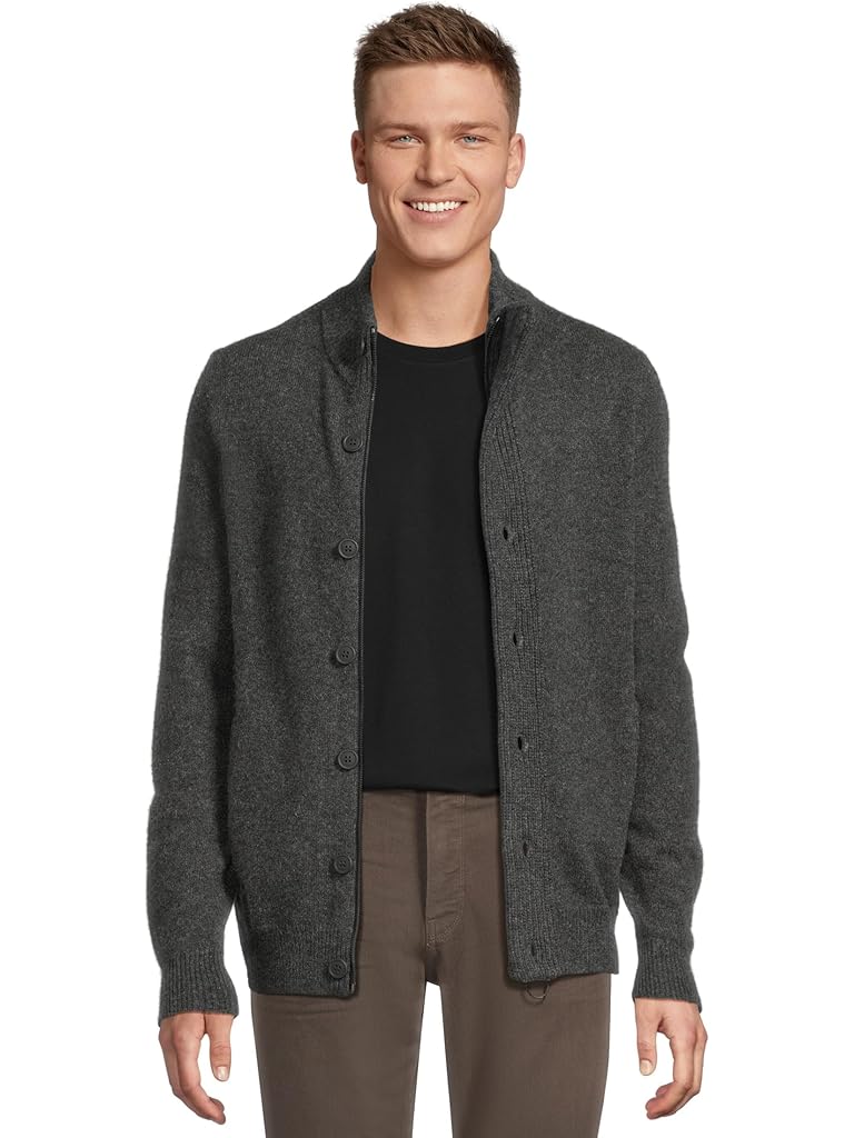 Gray Barbour Barbour Essential Patch Zip Through Knitted Jumper