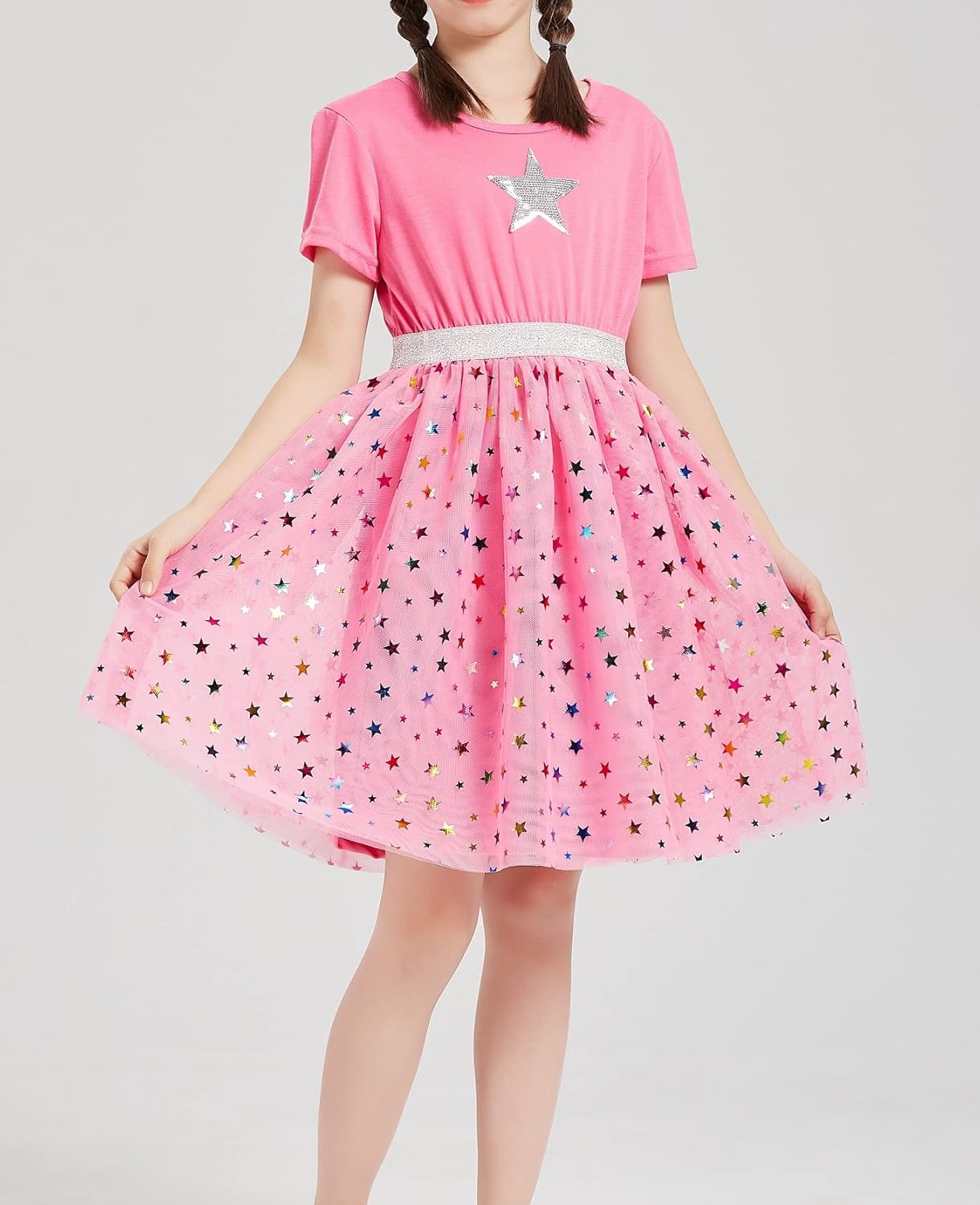 DaniChins Girls Tutu Dress Layered Tulle Sparkle Dress for Girls - Image 2