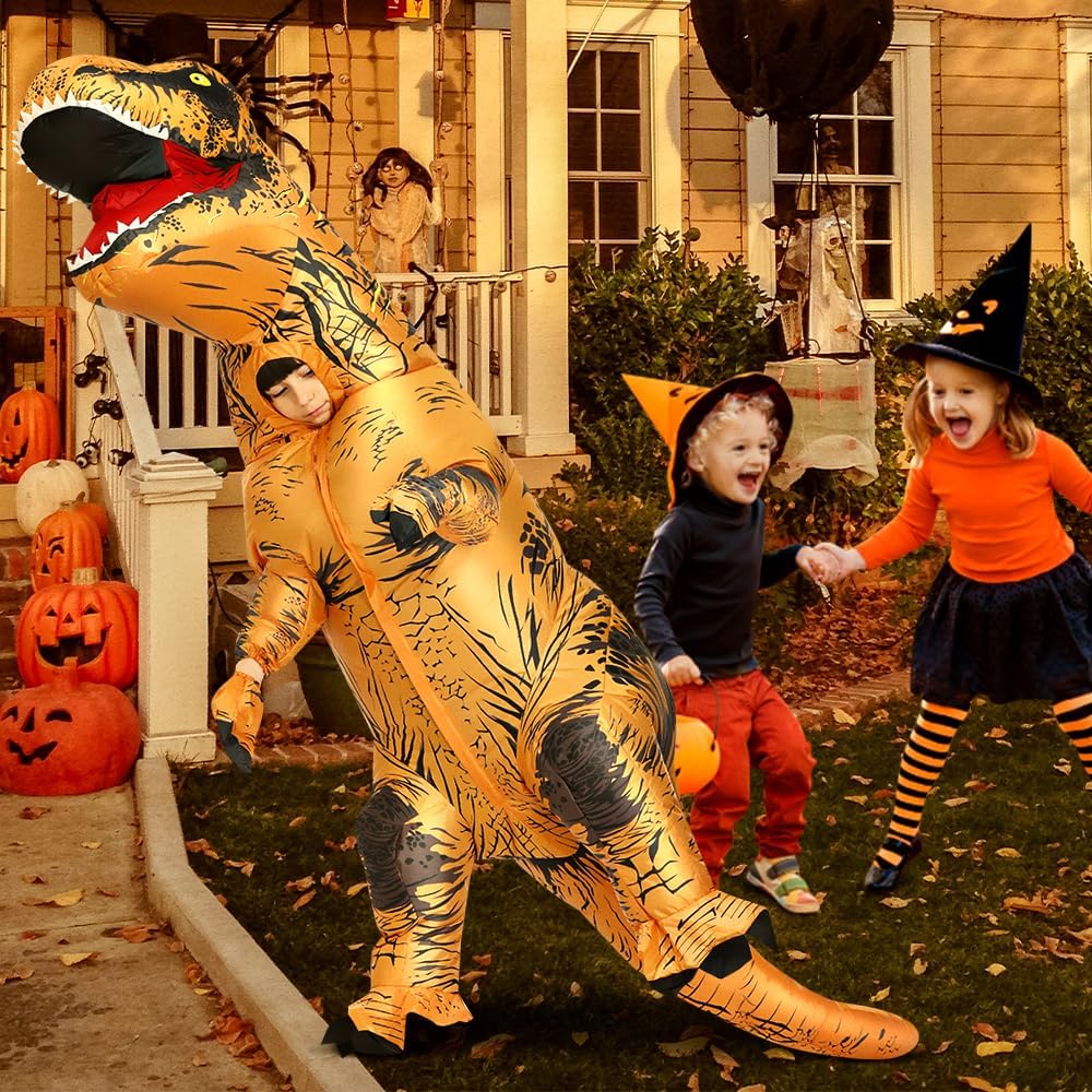 JASHKE Nadmuchiwany Kostium Dinozaura dla Dzieci Dinozaur T Rex Nadmuchiwany Kostium dla Dzieci Chłopców Dziewcząt