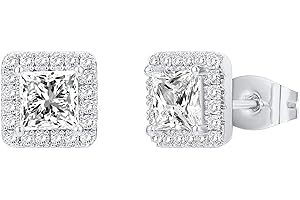 14K Gold Plated Sterling Silver Mens Stud Earrings