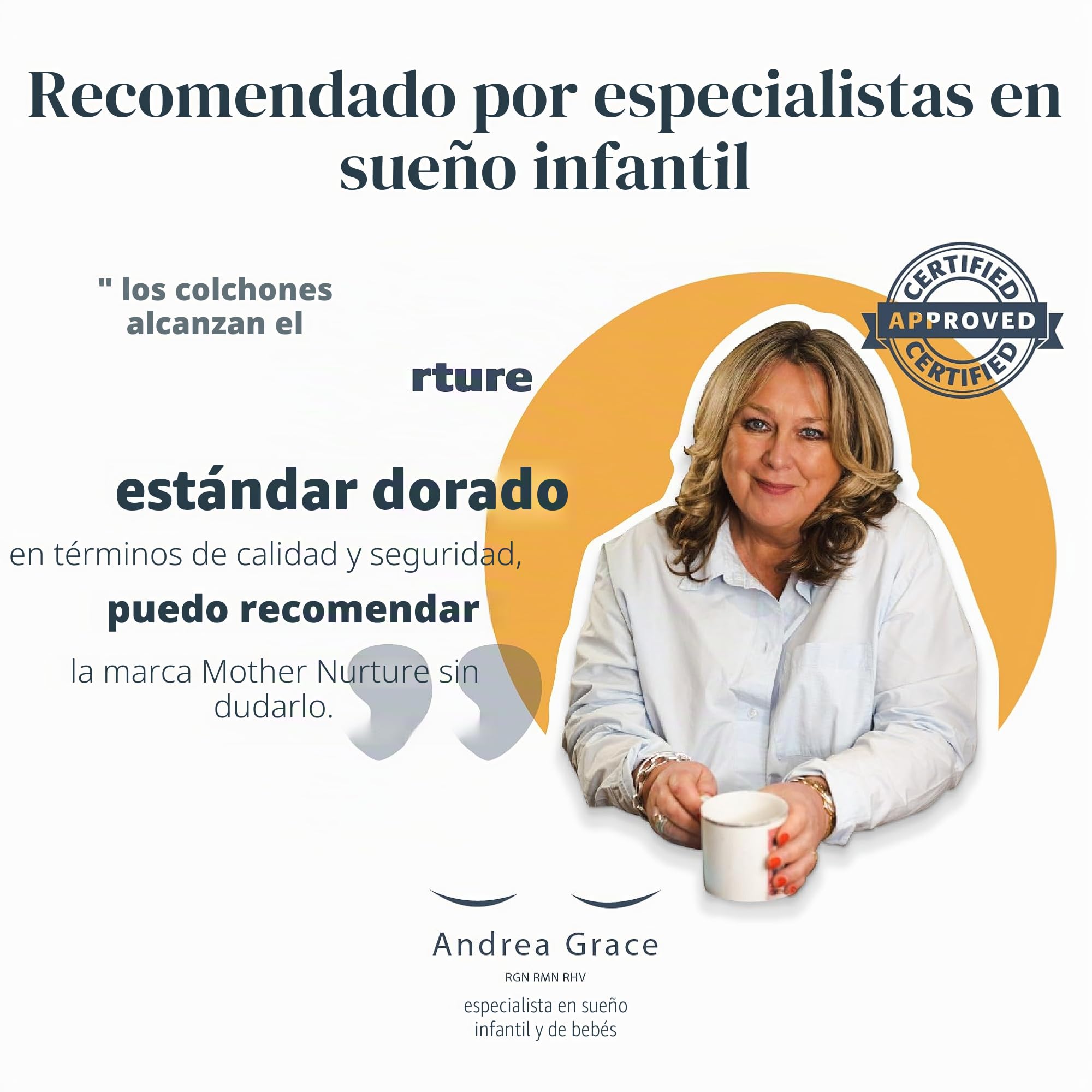 Mother Nurture Colchón clásico de fibra ecológica para cuna, blanco, 95 x 65 x 7,5 cm