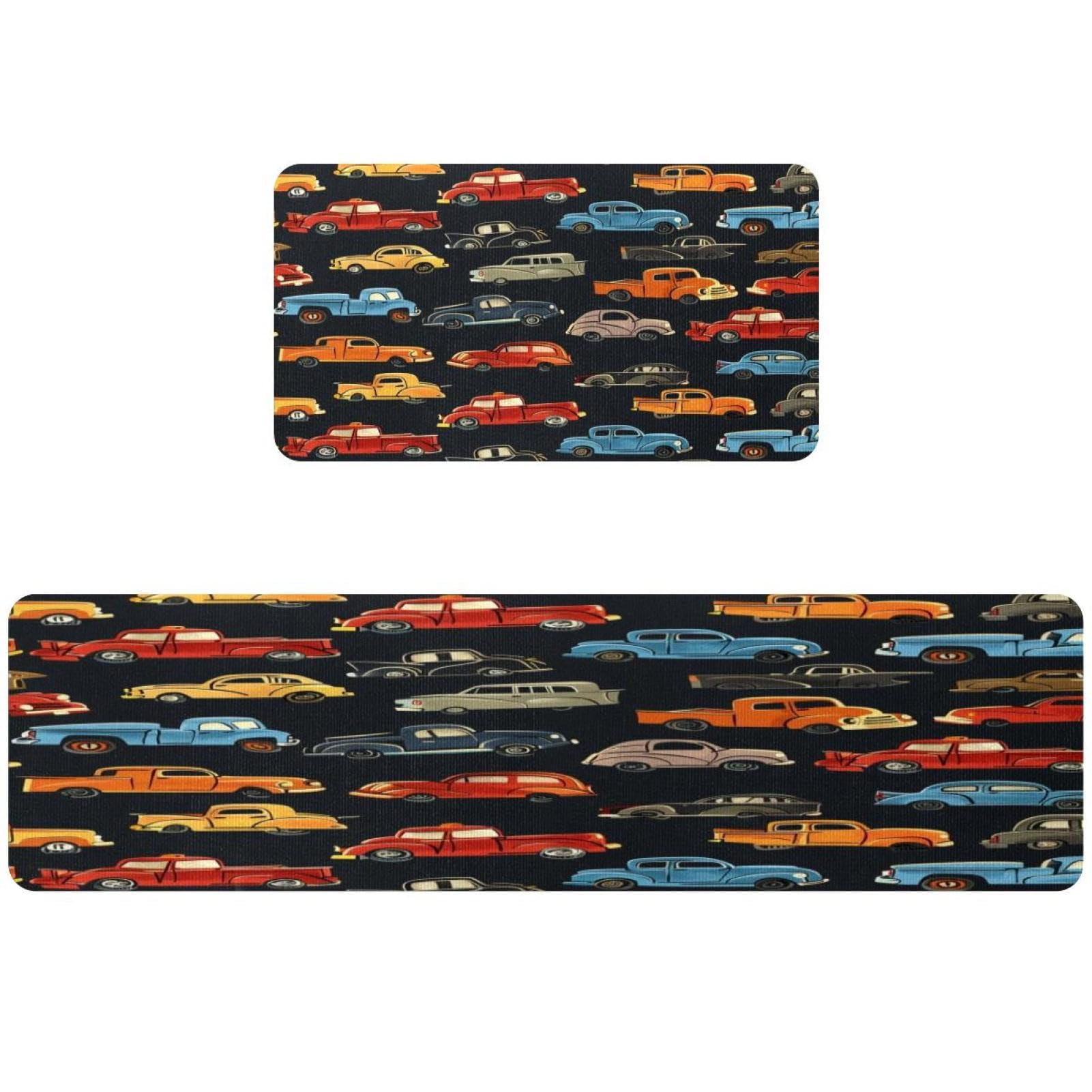 Tapis de cuisine absorbant pour éviter les glissades lot de 2 lavable vintage