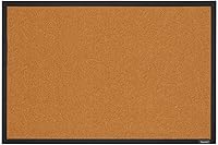 Quartet 2x3 Framed Cork Bulletin Board Black Frame - Natural Cork Surface Vision Message Board MWDB2436-BK