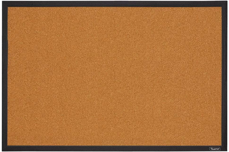 Quartet Bulletin Board, Cork Board, 2' x 3', Black Frame (MWDB2436-BK)
