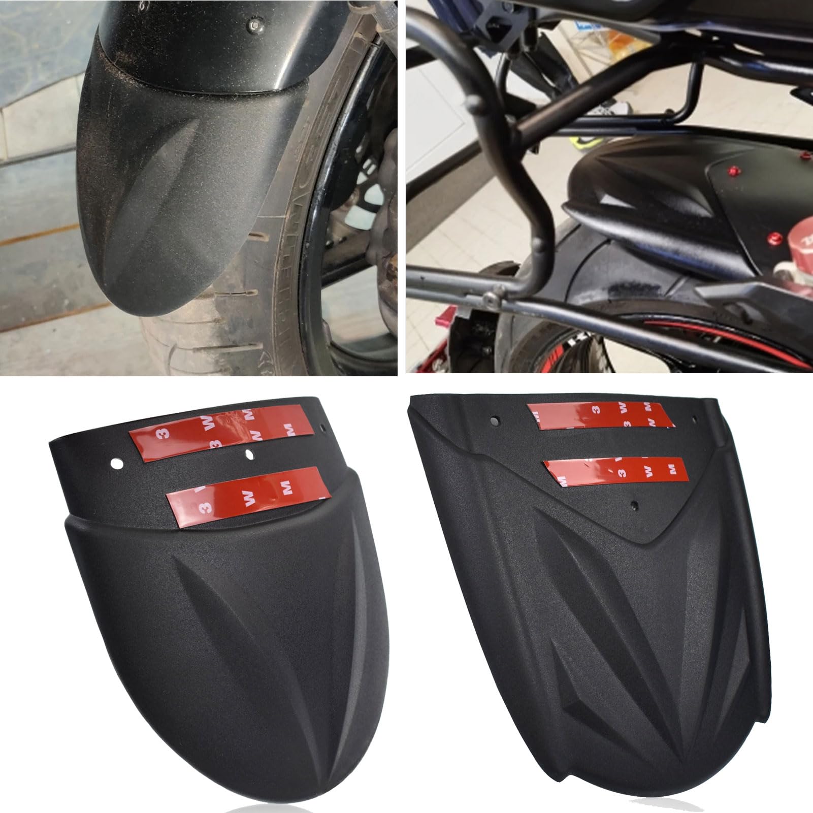 Midimttop Motorcycle Extender Lengthen Front Rear Fender Front Wheel Extension Fender Splash Mudguard Guard fit for Ka-wa-sa-ki Z1000 Z1000SX Accessories 2010-2023 (Front)