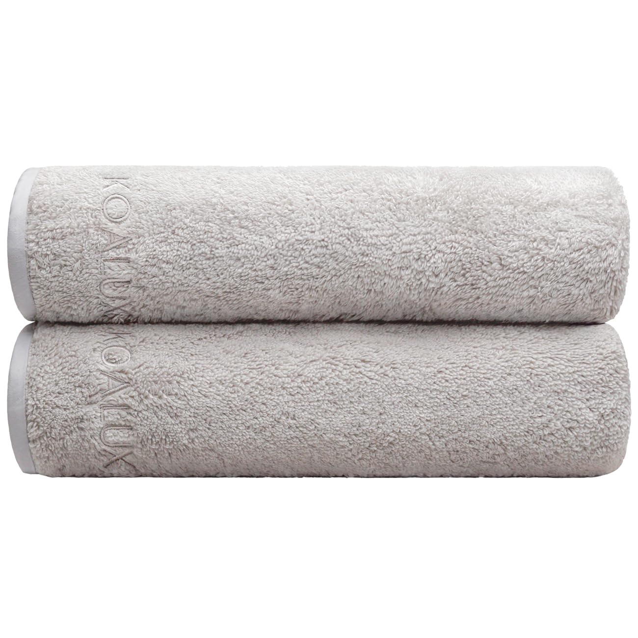 Serviette de bain douce 100% coton turc lot de 2 serviettes de douche gris