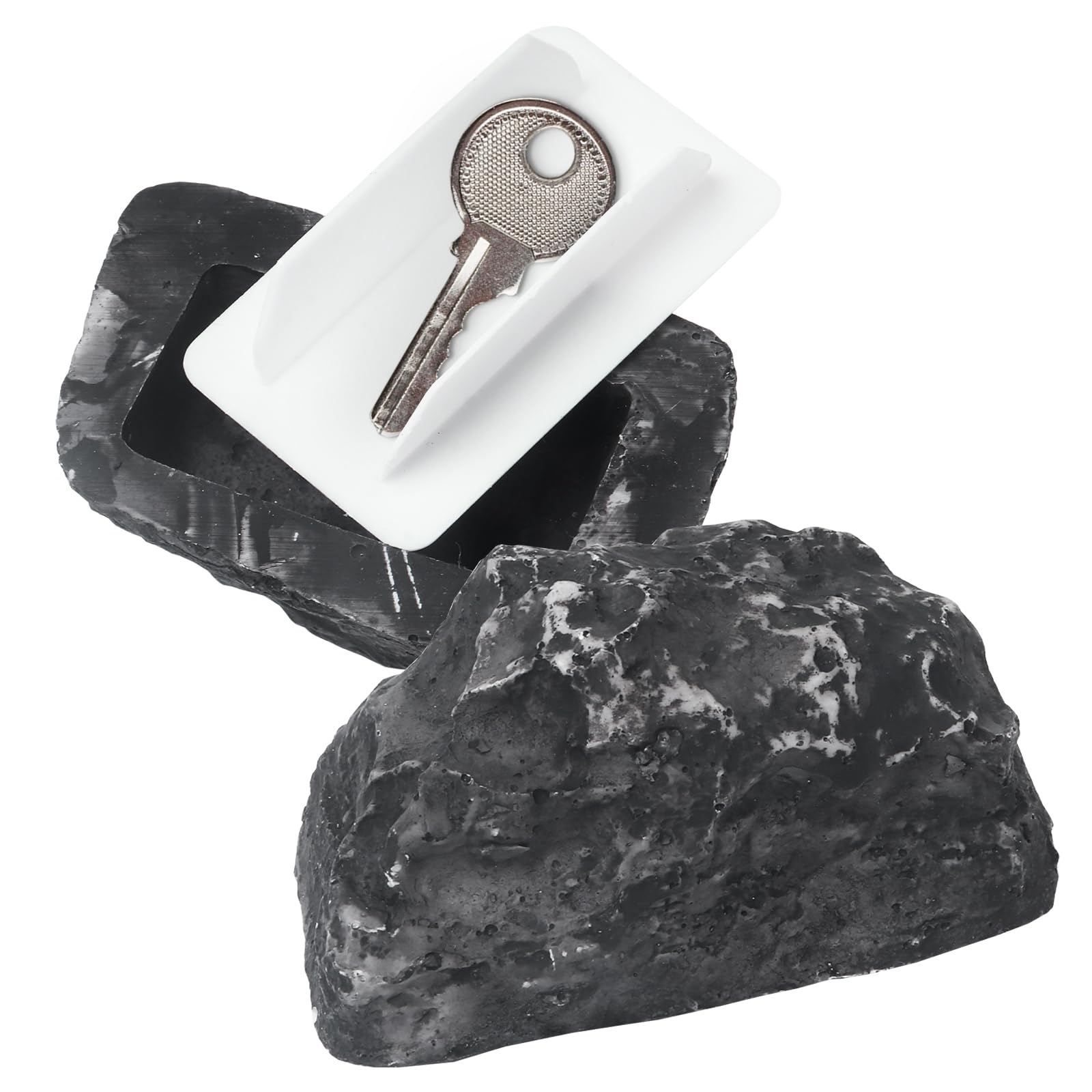 Hide a Key Outside Weatherproof Fake Rock Safe Key Hider for Standard Sized Spare Keys Hidden Key Holder for Outside Home
