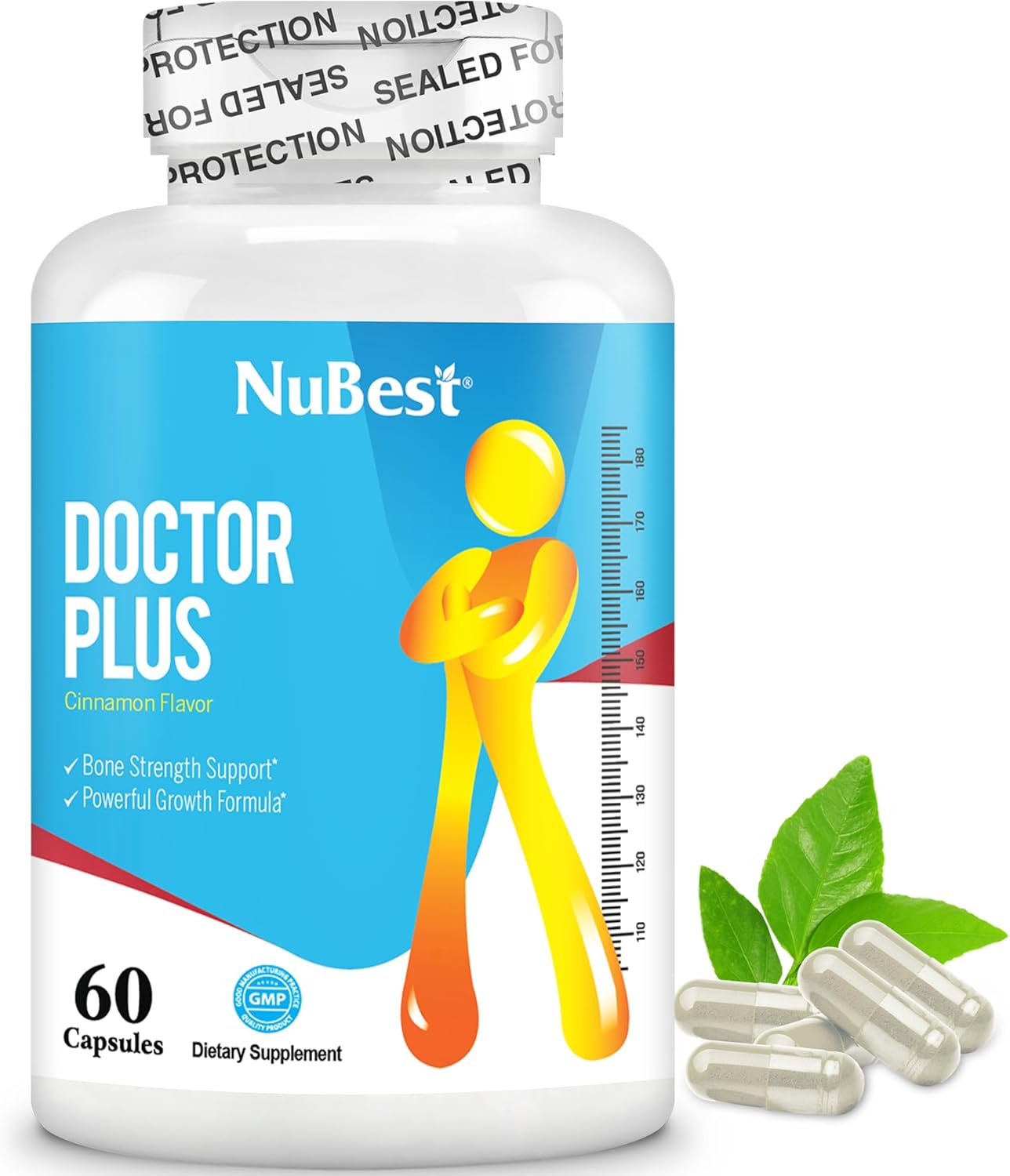 NuBest Doctor Plus with Calcium, Vitamin D3, Vitamin K2 (MK7), Magnesium Capsules for Bone Strength, Healthy Bones, Immunity, Calcium Max Absorption for Age 10+ | 60 Capsules | 1 Month Supply
