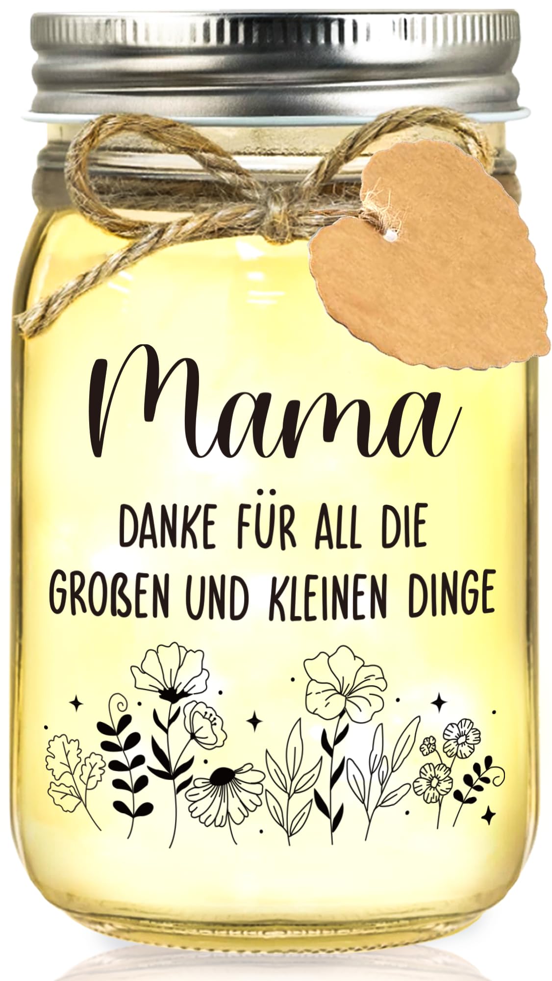 Hiipeefeel Geschenke für Mama Geburtstag, LED Flaschenlicht, Geburtstagsgeschenk Weihnachtsgeschenke Muttertagsgeschenk Mama, Mutter Geschenk zum Muttertag Weihnachten