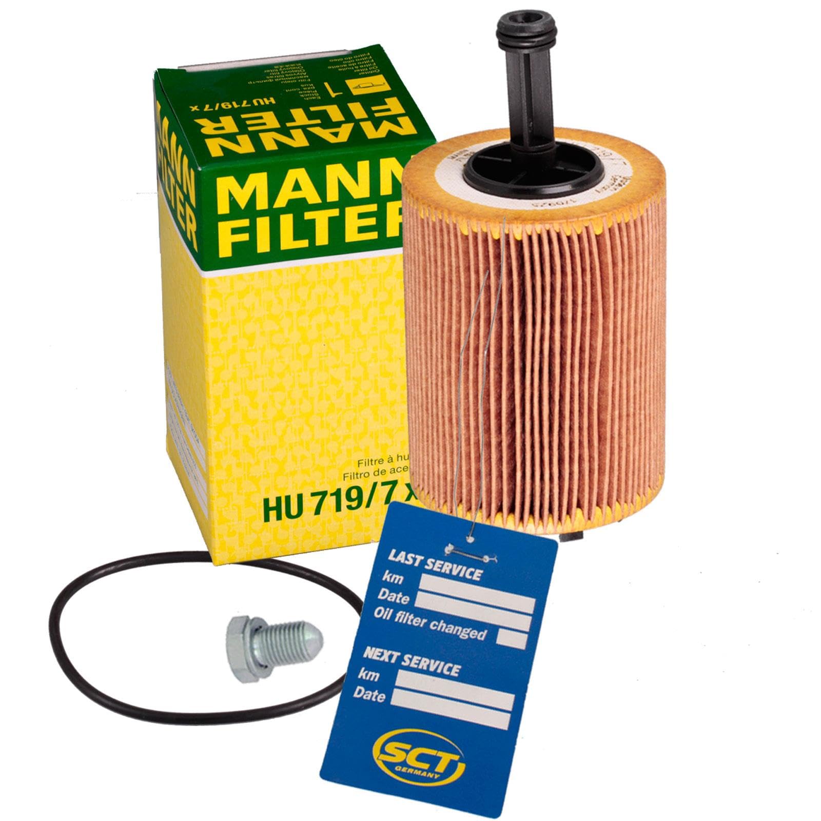 Mann Ölfilter+5W30 Öl Tdi | Hu 719/7 X+1113800100+Manol Combi LL für Passat 3C Golf 5 A3 8P A4 B8 A6 C6