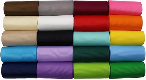 Cintas de tela de grogrén de 3 pulgadas, 20 colores, 2 yardas cada uno en total, 40 yardas, cintas boutique para envolver regalos, accesorios para