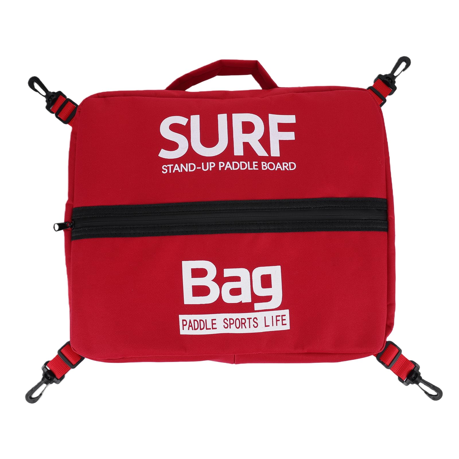Oxford Kayak Paddle Board Deck Bag Sealed Zipper Paddle Board Storage Bags with Fixing Buckle Stand Up Paddle Board Storage Bags Kayak Accessories (Red)