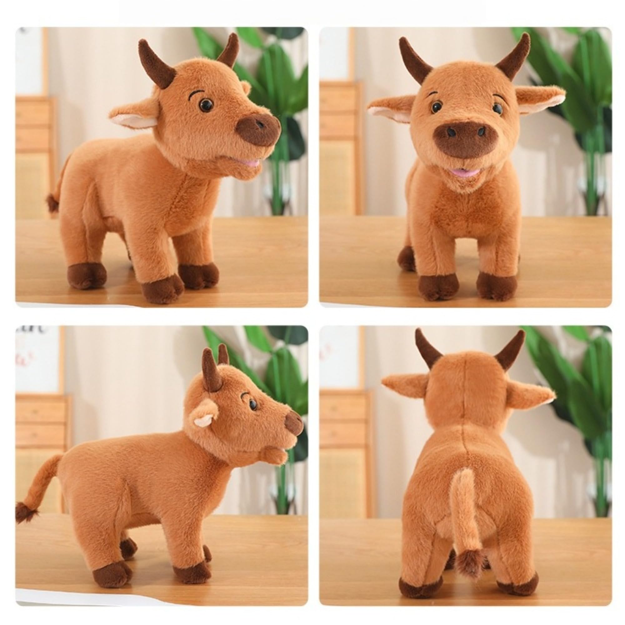 Kuh Kuscheltier, Simuliertes Kuh Plüschtier, Kuh Spielzeug, Kuh Deko, Stuffed Animals zum Spielen, Sammeln & Kuscheln für Jungen Mädchen (60CM)