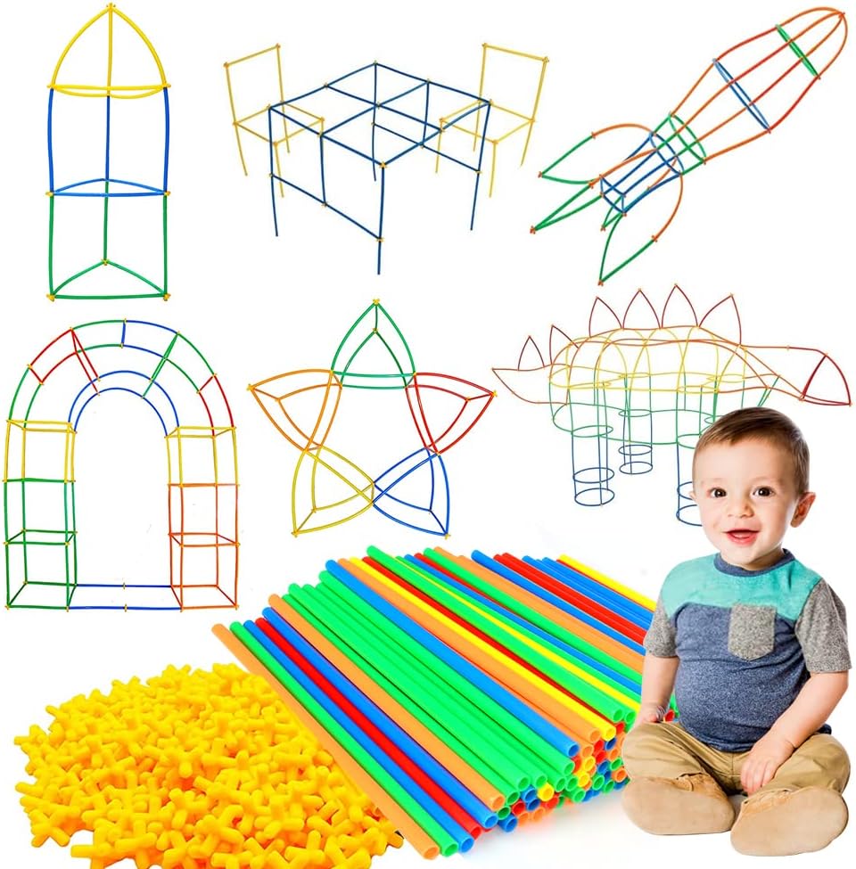 JORAKI Juguetes de Construir Fortalezas, Juguetes de Construcción de Edificios, Construcción de Bricolaje Castillos Túneles, Juguetes Educativos Creativos para Niños 3 a 12 años