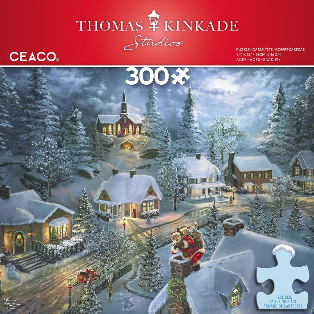 Amazon.com: Ceaco - Thomas Kinkade - Santa's Silent Night - 300