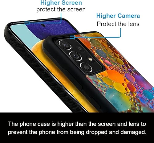 Miniatura 5 de CARLOCA Funda compatible con Samsung Galaxy A53 5G, diseño gráfico de identidad de mármol de gotas coloridas, a prueba de golpes, antiarañazos, para