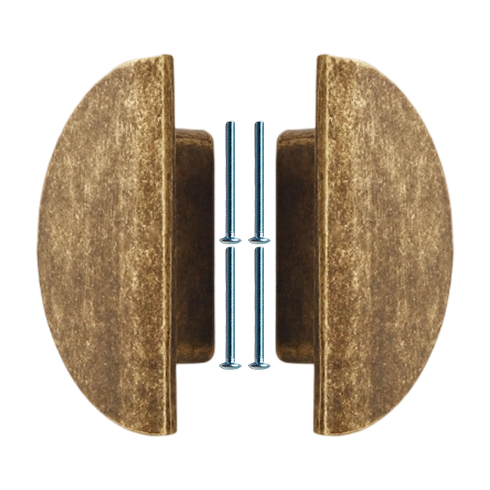 Msioytog Vintage Inspired Cupboard Handles Semi Circular Drawer Pulls Antique Bronze Finish for Wardrobe Kitchen Cupboard Metal Drawer Pulls