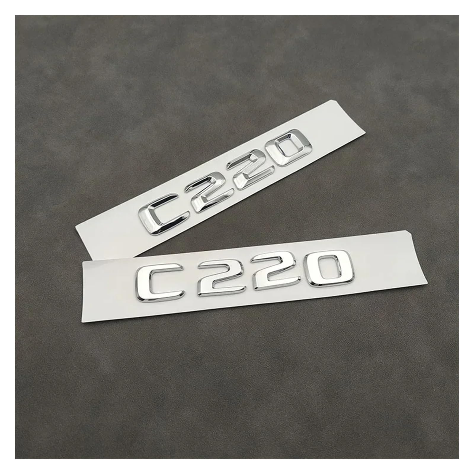 Insignia De Letras C220 En ABS Negro Mate Para Maletero De Mercedes Benz W204, W205 Y C220, Adhesivo 3D