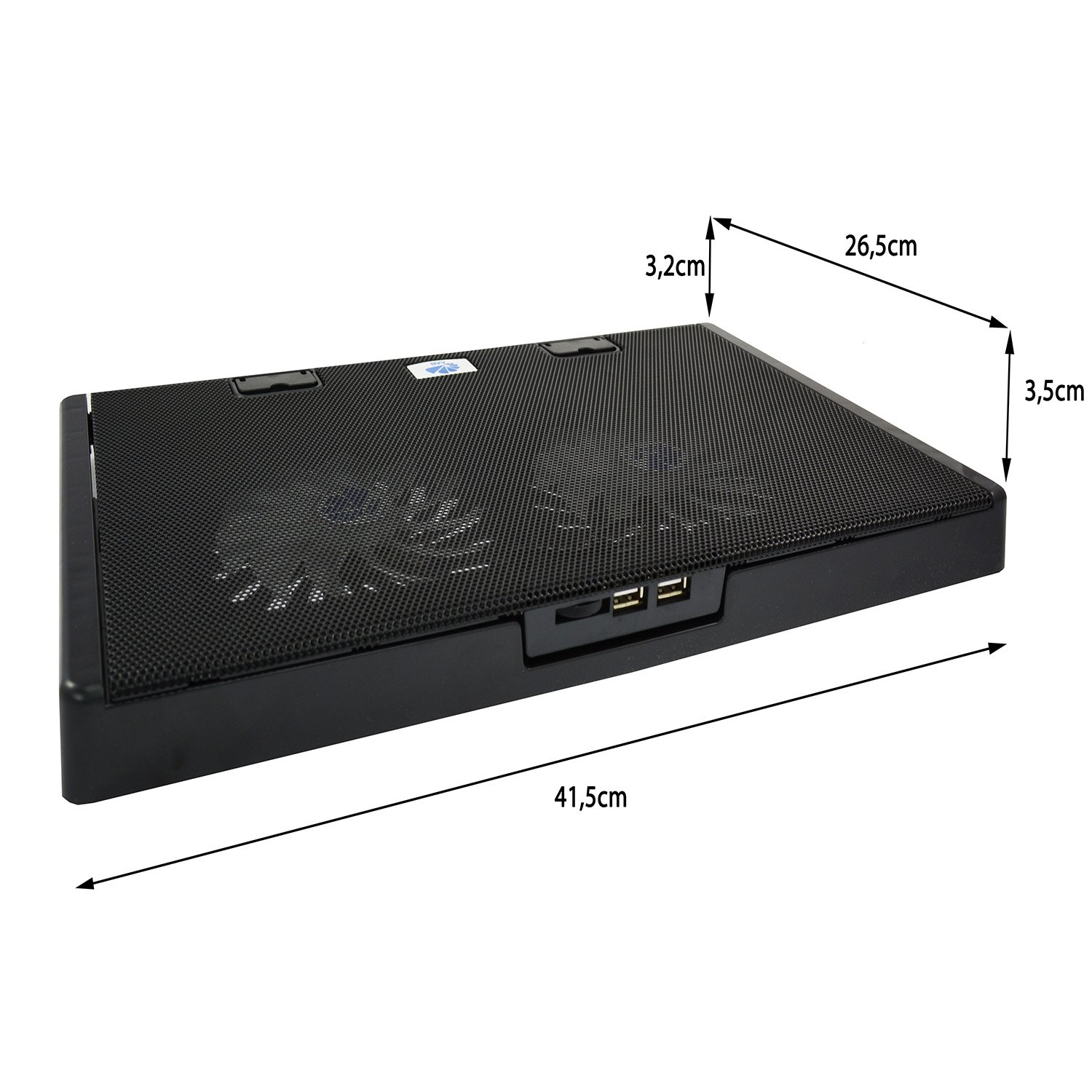 AABCOOLING NC80 - Podstawka chłodząca do Laptopa, Podkładka z 2 wentylatorami do Komputera Przenośnego, Chłodzenie Laptopa na USB, Stojak Cooler