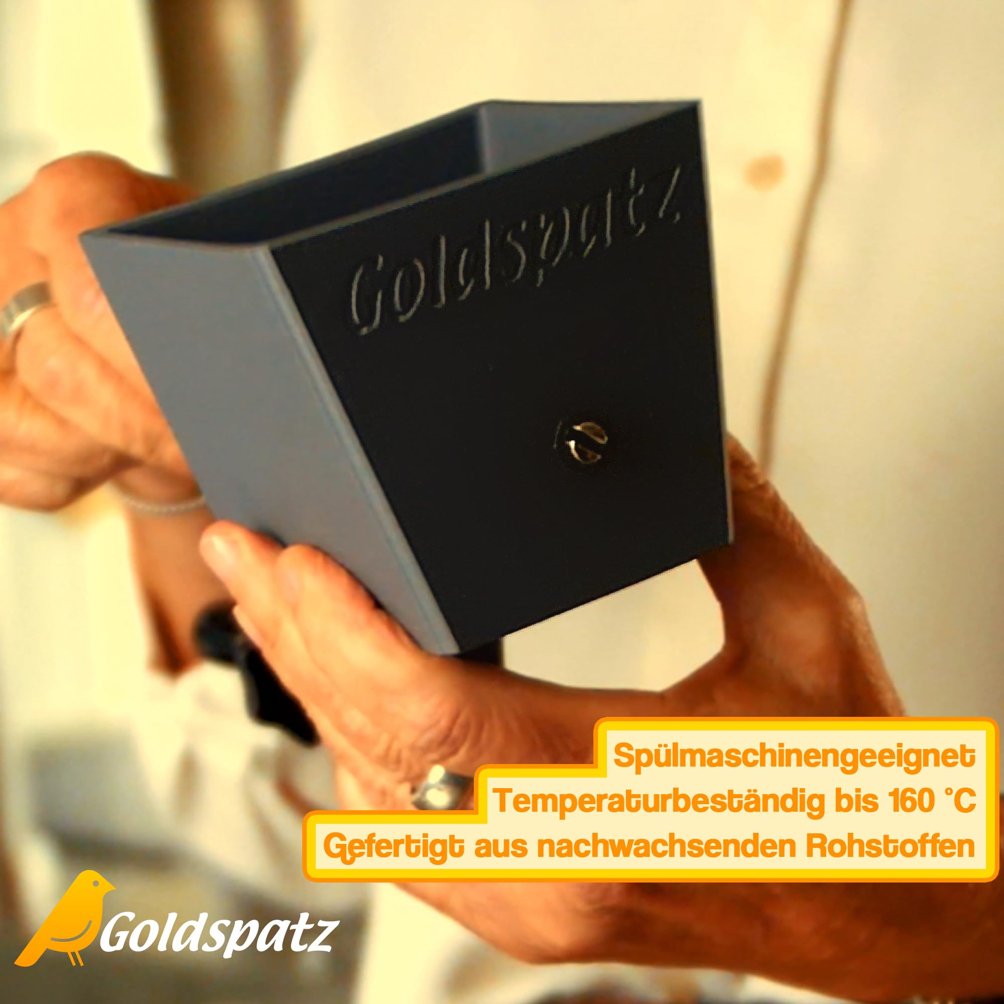 MAX Spätzlemaschine, robuste Kunststoff-Ausführung mit charakteristischer 3D-Oberflächenstruktur, spülmaschinengeeignet, lebensmittelecht, mit Edelstahlkurbel, Made in Germany