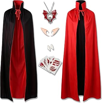 Vampire Cape Dracula Costume Adult Halloween Cloak Cosplay Party Dress Up