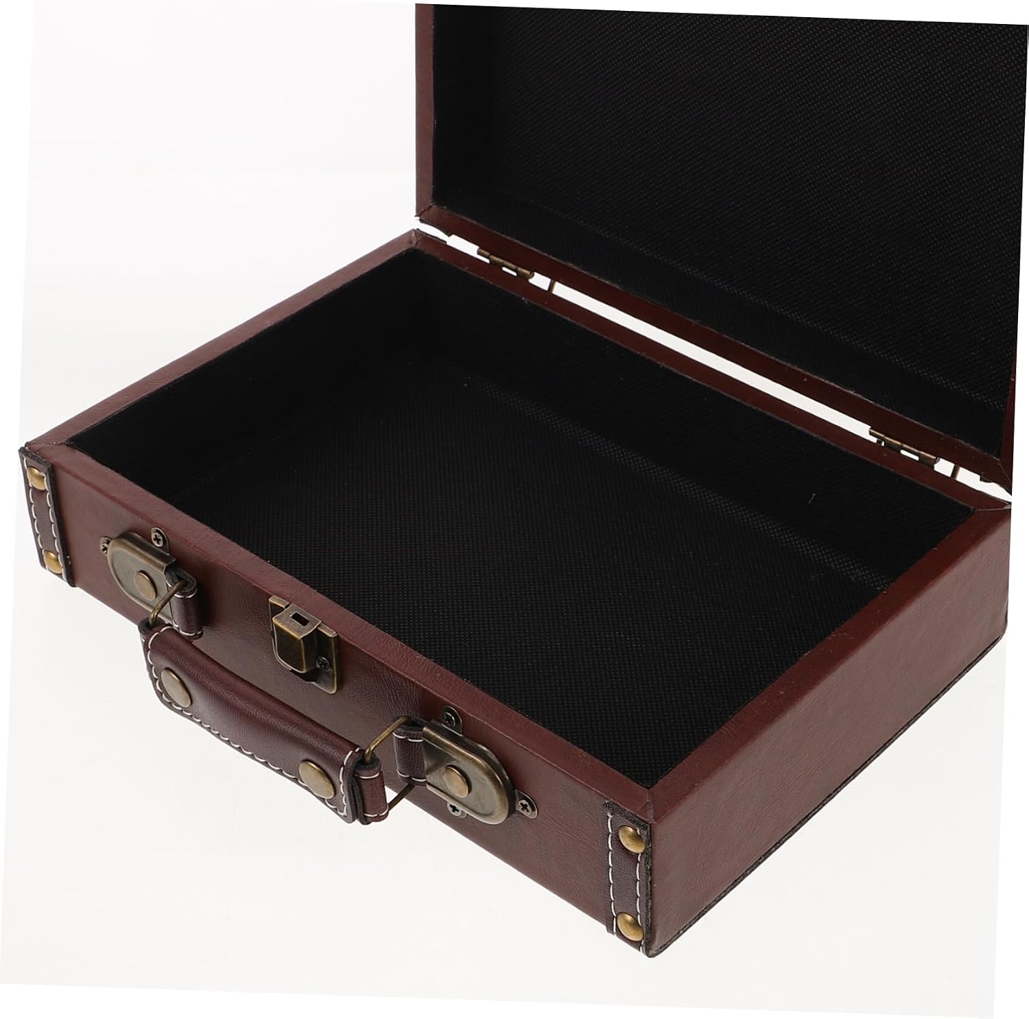 Vintage Suitcase Storage Box Wooden Retro Trunk for Home Decor Ample Storage Capacity Jewelry Chest Pirate Treasure Chest Classic British Charm