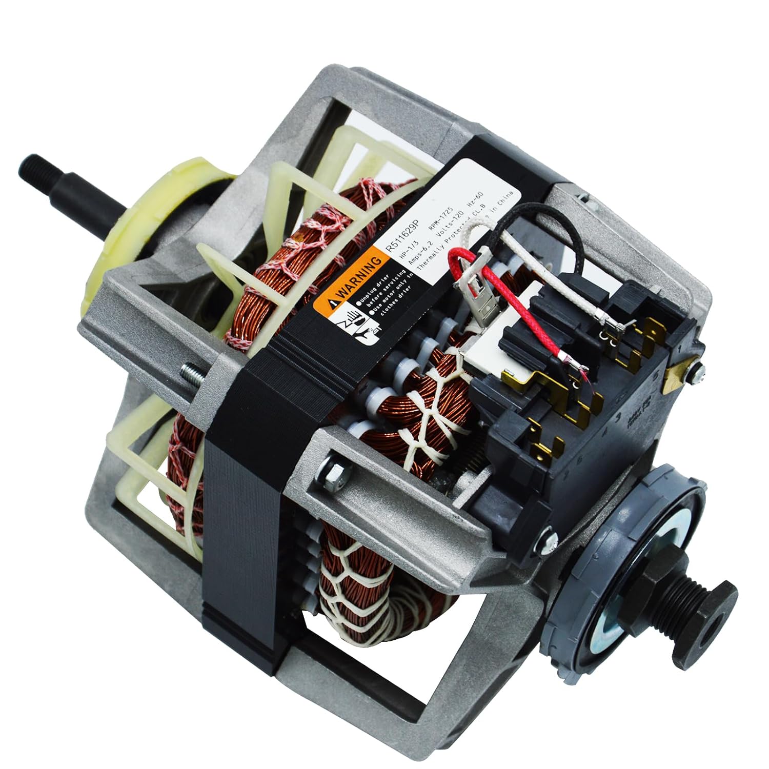 D511629P Dryer Drive Motor Compatible with Speed-Queen Dryer, Replacement 511574, 511629P, 501211, 502368, 502368P, 510508, 510508P, 511629, AP6285329, PD00040732