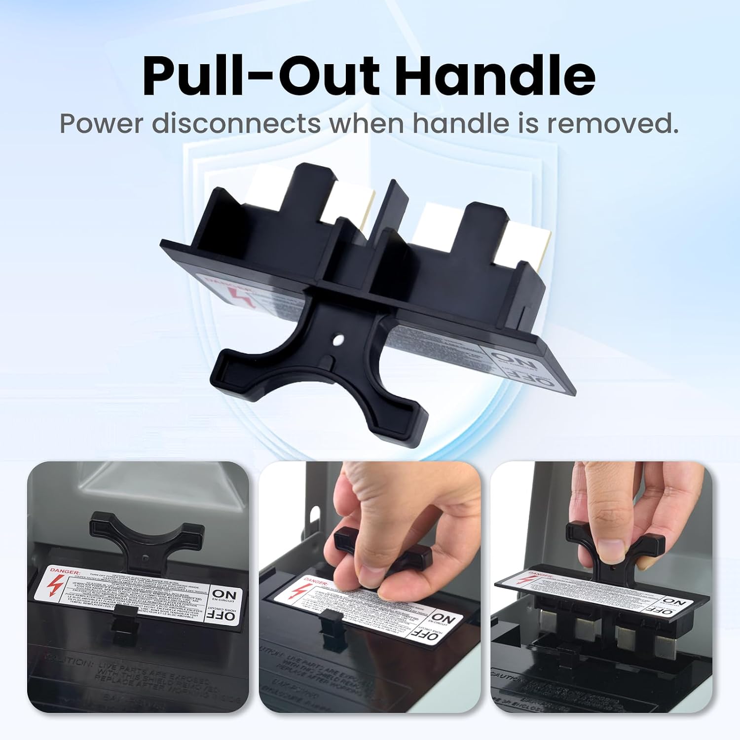 60 Amp Non-Fuse AC Disconnect Box Outdoor, 120/240VAC Quick Disconnect Metal Box Pull Out Disconnect Switch Electrical Box for Mini Split HVAC Systems, Home and Light Commercial Air Conditioning