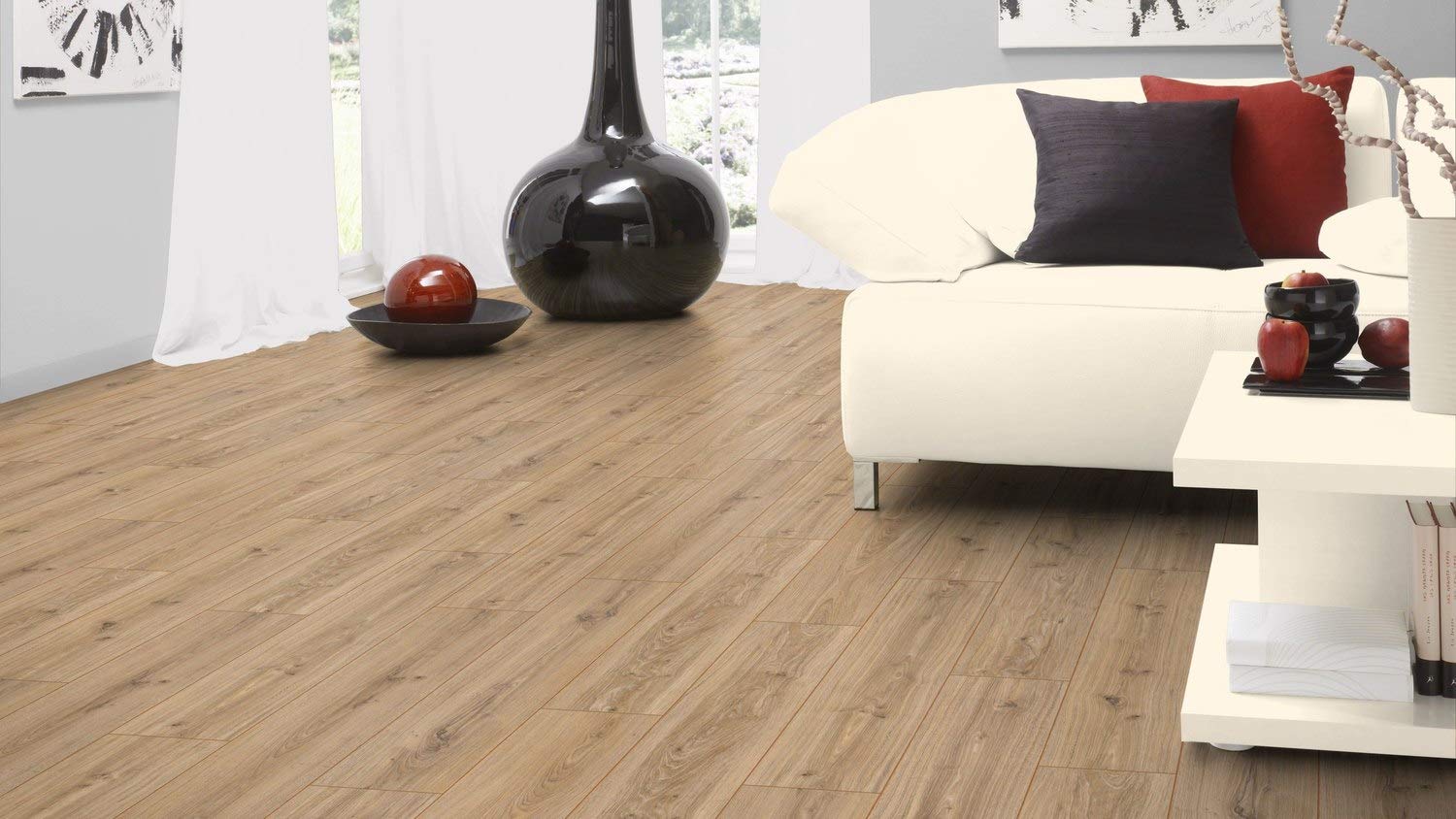KRONOTEX Laminato Phalsbourg Rovere – Pavimento rustico dal design classico in legno, serie robusta, 188 × 1375 mm, spessore 12 mm, superficie strutturata, durevole e facile da pulire, 188 x 1375 mm