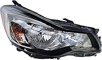 Vista 10 de CNCEST Par de faros delanteros halógenos, ajuste directo, carcasa cromada, lente transparente, para modelos Subaru Impreza 2015-2016, delantero