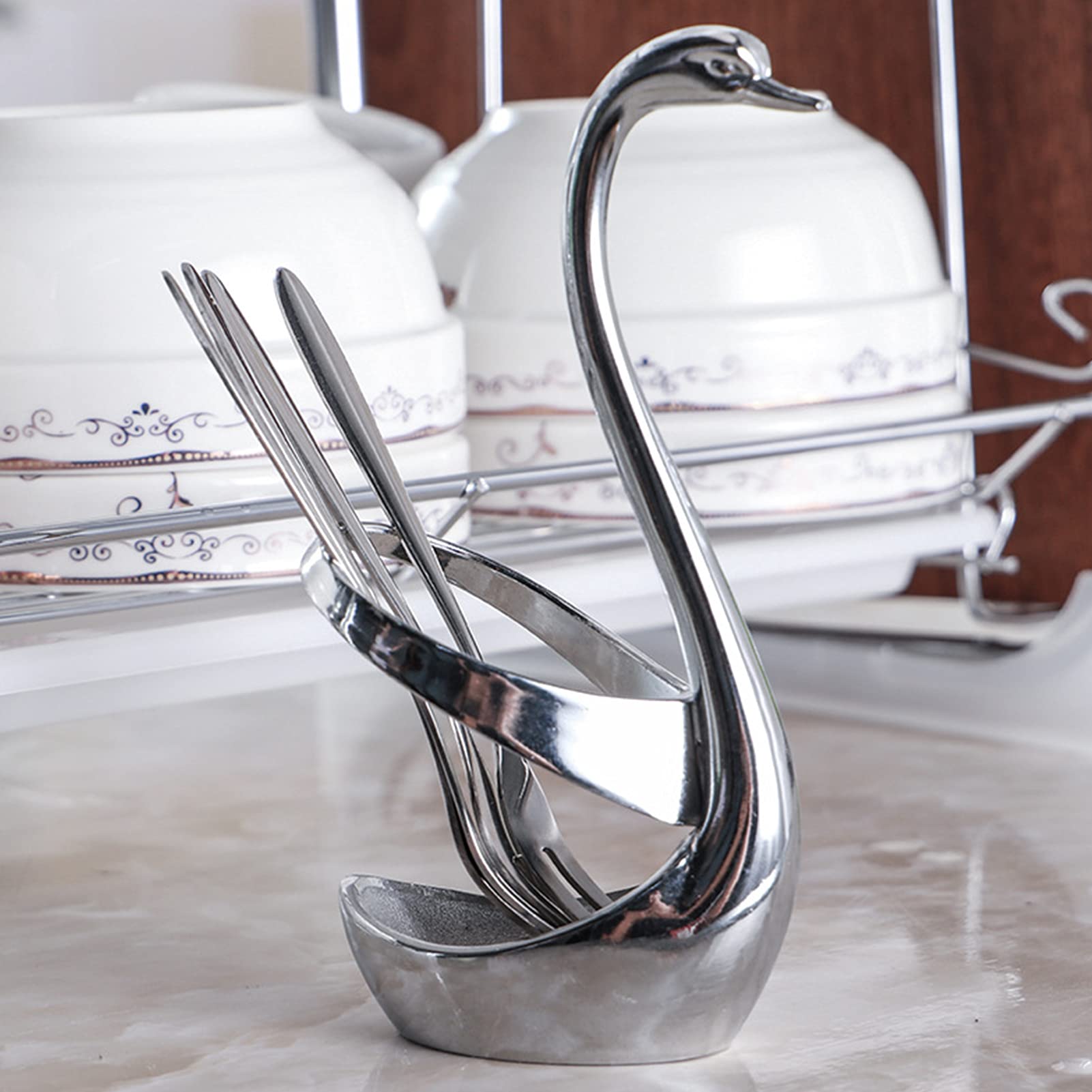 黄金の白鳥 スプーンなどをたてるものです。 DECOLE（デコレ） スプーン 鳥 / ニホンノコトリ とまり木スプーン 全2