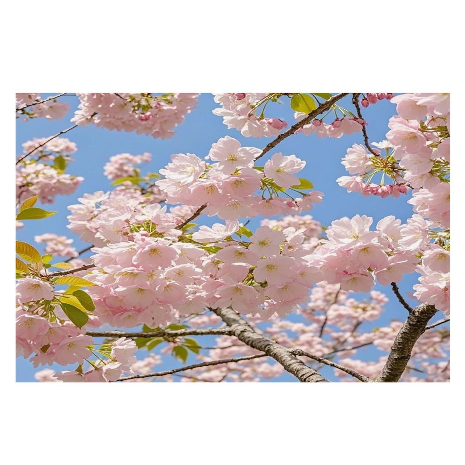 Cherry Blossom Placemats Flax Place Mats for Dining Table Rectangle Non-Slip Table Mats Heat Resistant Washable Placemat for Kitchen Home Decor Party Outdoor 12" X 18"