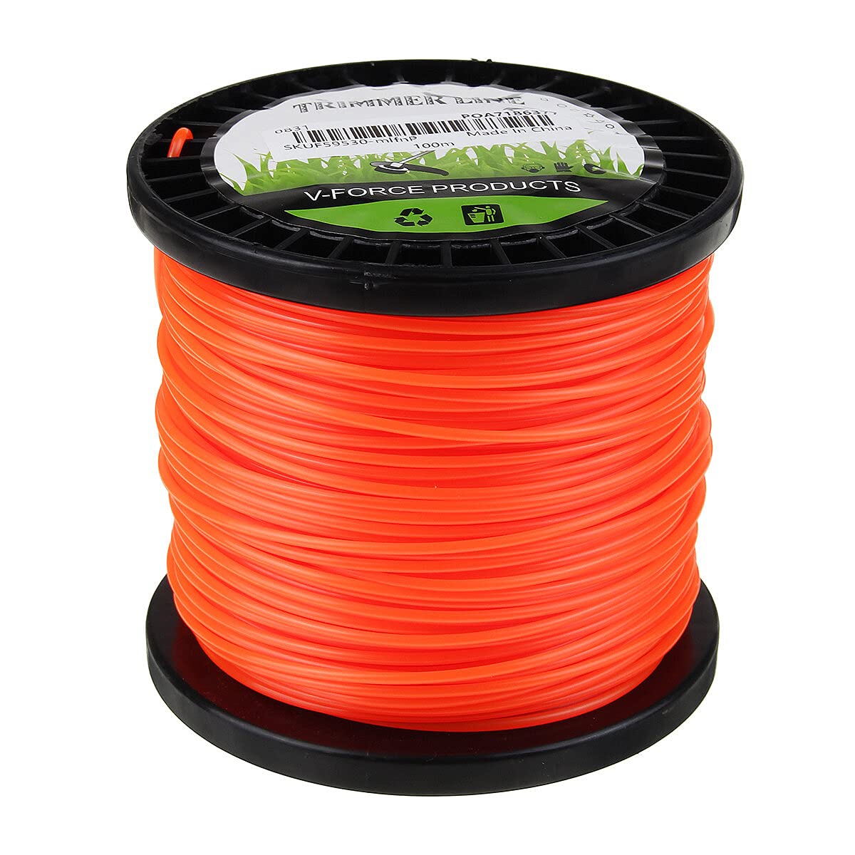 2.4Mm 30M/50M/100M/170M/261M Heavy Duty Nylon Square Trimmer Strimmer Line Brushcutter Cord Rope - 261M
