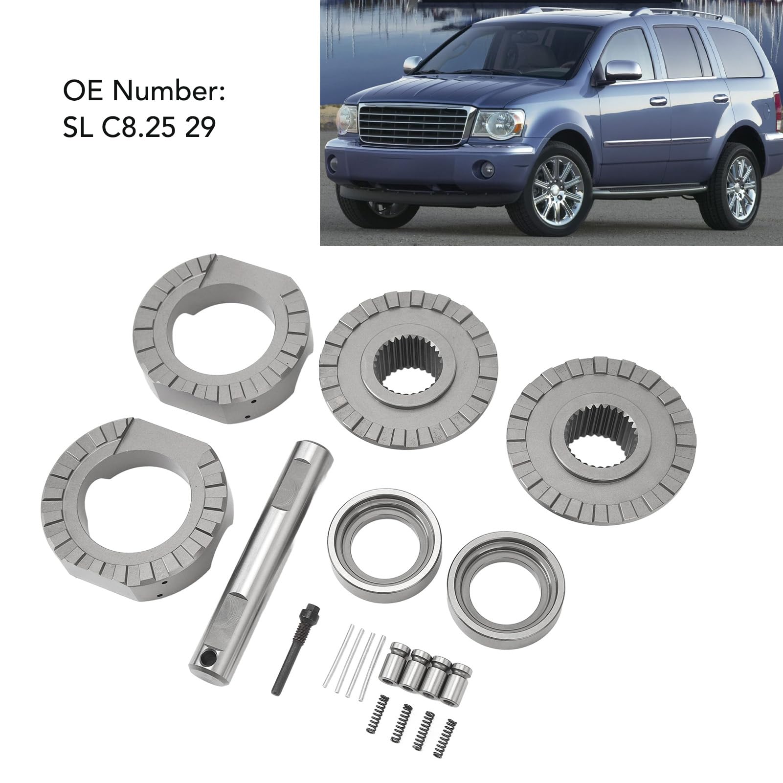 Kit Blocco Differenziale Klanata per 8.25" con 29 Scanalature (SL C8.25) - Acciaio ad Alta Resistenza, Trazione Off-Road Migliorata