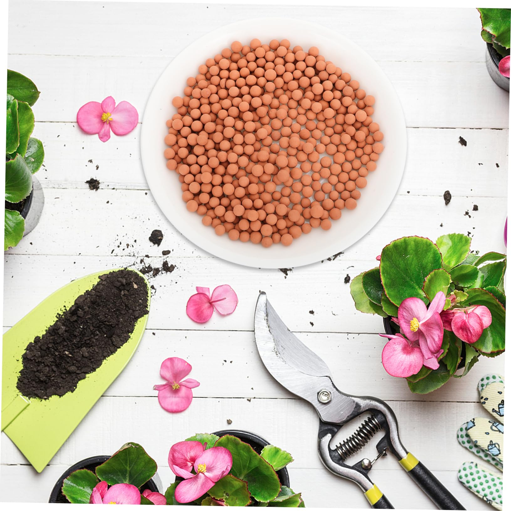 TOYANDONA Ceramsita de Jardín 2 Bolsas Roja para Cultivo de Flores | Sustrato Aniónico, para Maceta Hidropónica y Cuenco Mat, Drenaje Rápido Gusanos