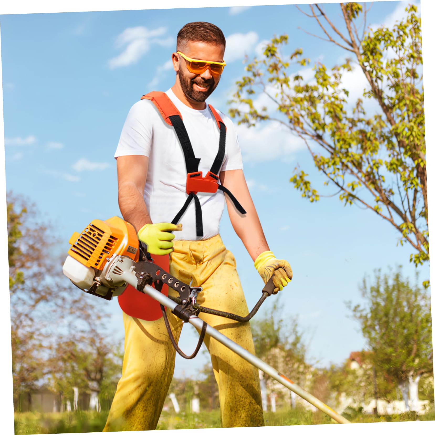 BUTIFULSIC Durable Trimmer Shoulder Strap Comfortable for Trimmer Mower Grass Mower Garden Pruner Brushcutter Easy Adjustment