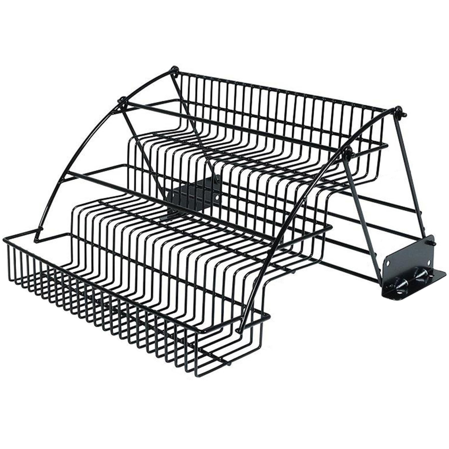 Estante para especias abatible Revestimiento de acero al carbono de 3 Estante para especias extraíble Fácil de instalar con tornillos debajo del gabinete para botellas de condimentos frascos y botell