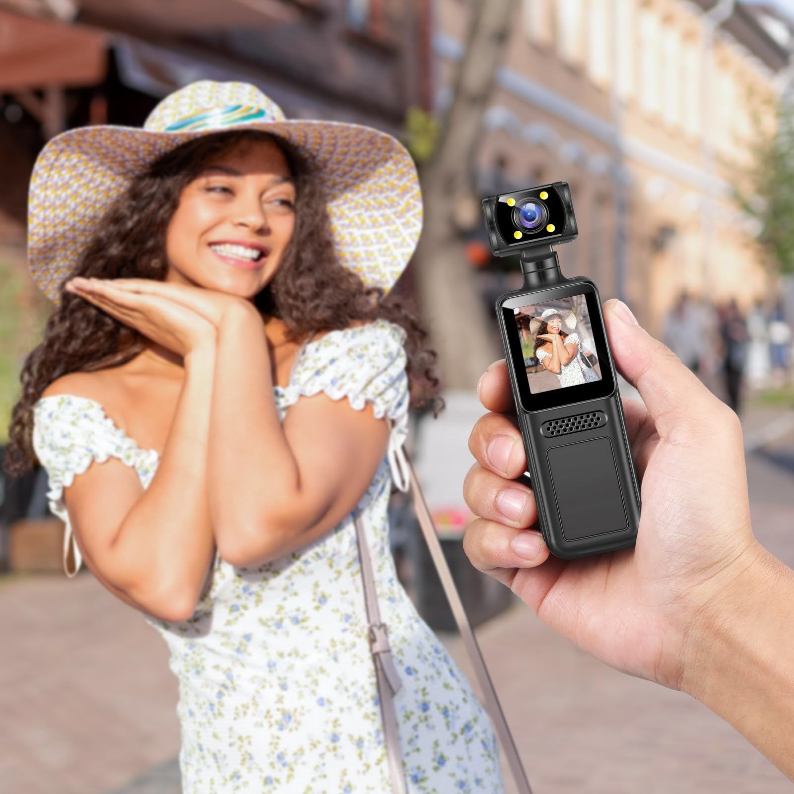 ABS Videocamera Sportiva Tascabile con Registrazione Nera Modello 12