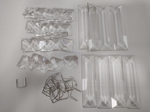 Miniatura 2 de Candelabro de cristal colgante de repuesto DIY K9 prismas de cristal con ganchos para candelabros de cristal accesorios