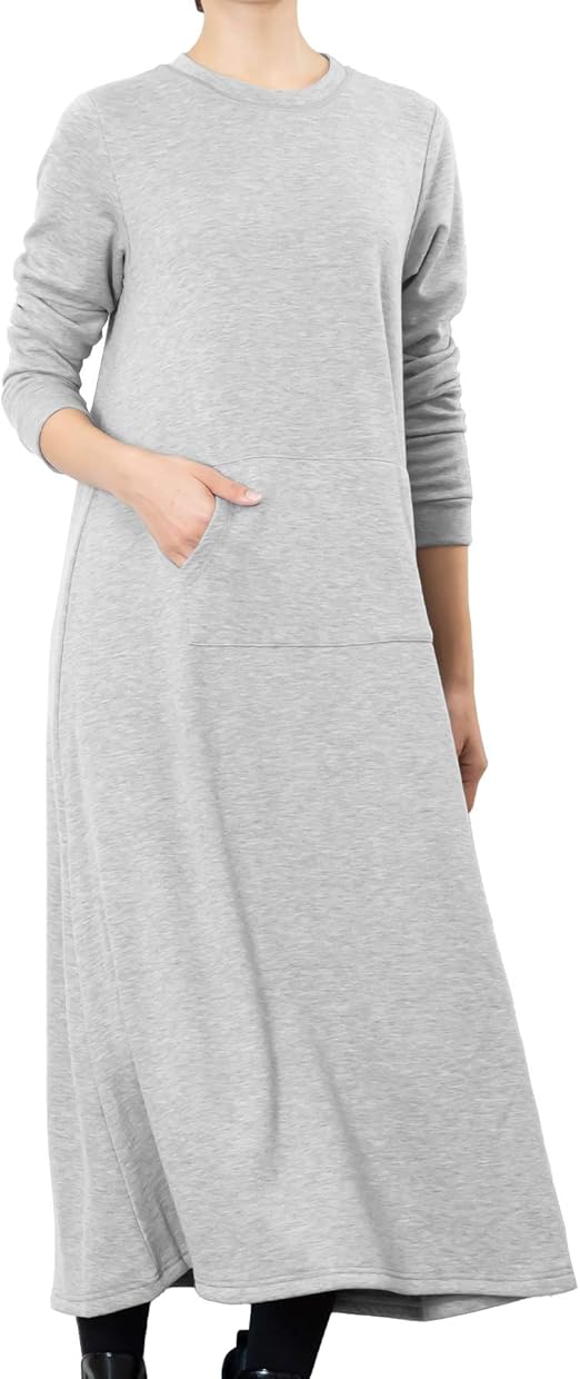 Amazon Co Jp ミリアンデニ Mili An Deni 裏起毛 ワンピース クルーネック 服 ファッション小物