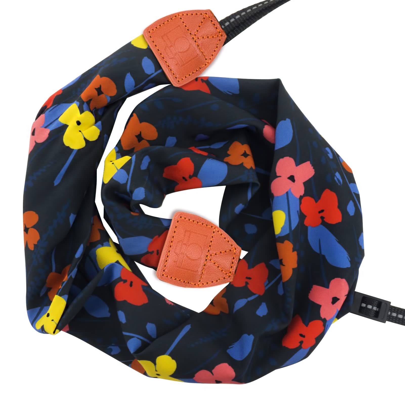 Wolven Soft Scarf Camera Neck Shoulder Strap Belt Compatible with All DSLR/SLR/Digital Camera (DC) / Instant Camera Etc, Blue Pink Fower