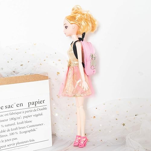 Miniatura 4 de SOTOGO 10 piezas de mochilas para muñecas, mini muñecas con cremallera, accesorios para casa de muñecas, accesorios para muñecas para suministros