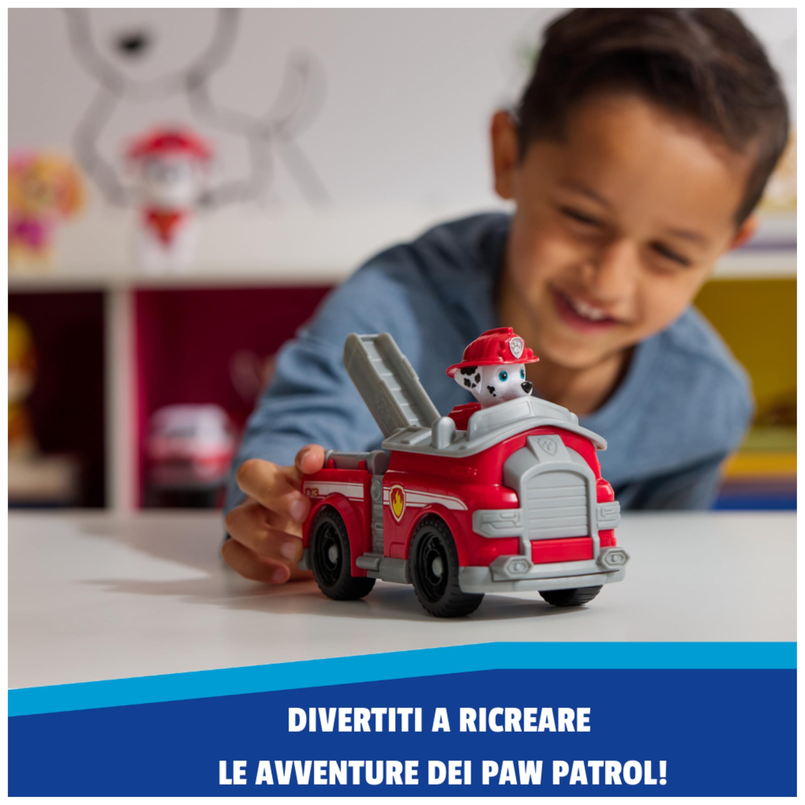 Paw Patrol, Camion dei Pompieri di Marshall, Veicolo e Personaggio Marshall, Giochi Bambini, 3+ anni