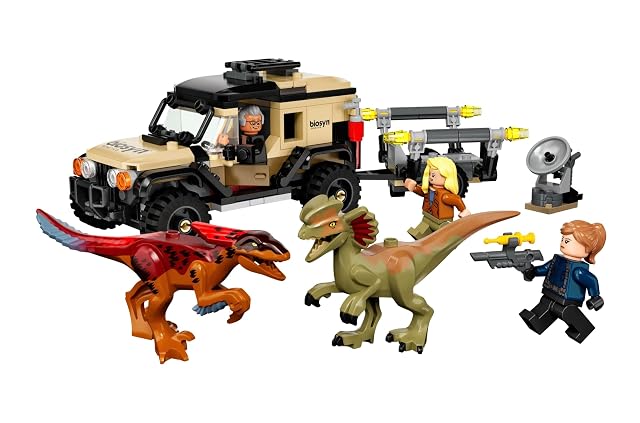 LEGO Jurassic World™ - Transporte del Pyrorraptor y el Dilofosaurio
