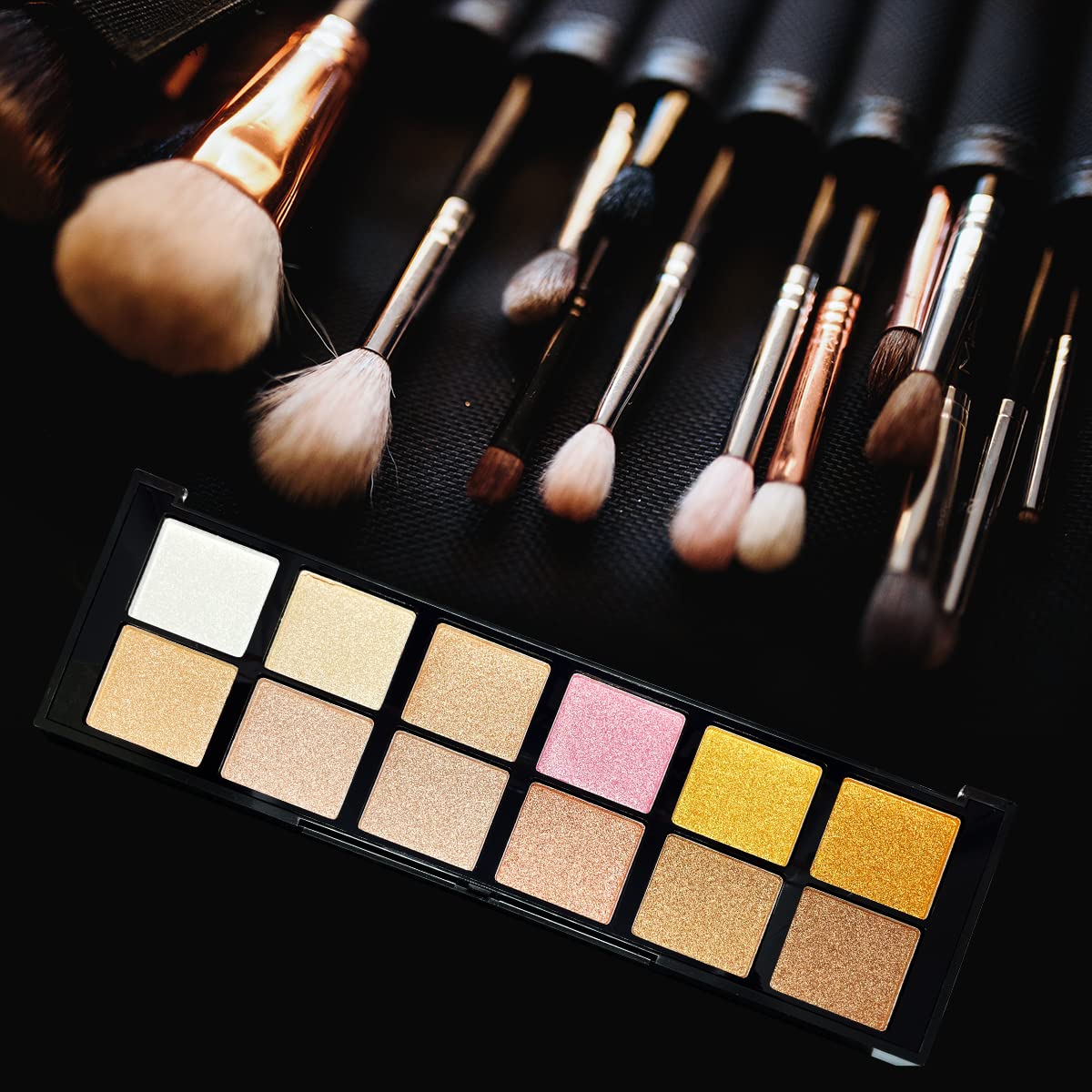 Makeup & More Blusher & Highlighter, Multi-Color Palette, Contours Cheeks, Blends Easily, Fine Pressed Powder, Long Lasting (Multicolor - 10) 4
