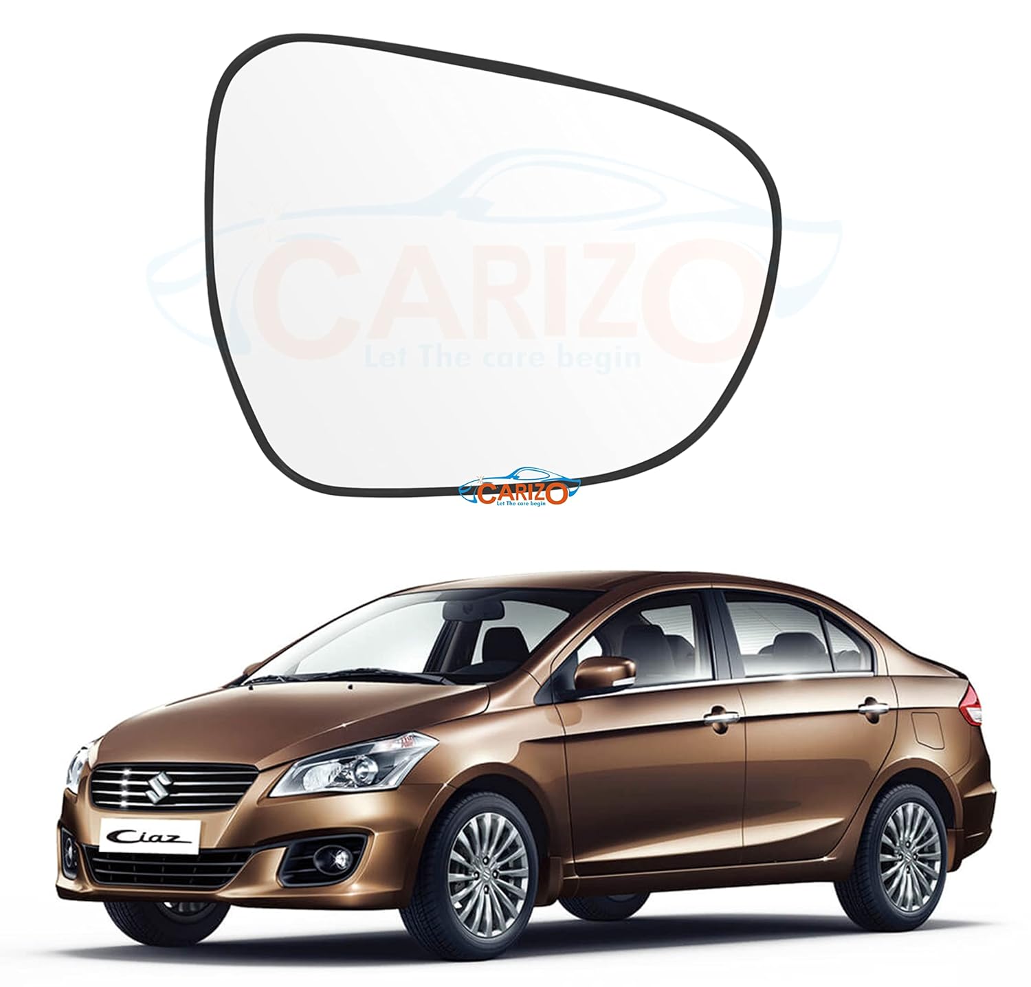 CARIZO® Rear View Mirror Glass (Right/Driver Side) Compatible with